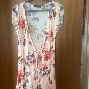 Lulus Floral Tie-Front Cover up